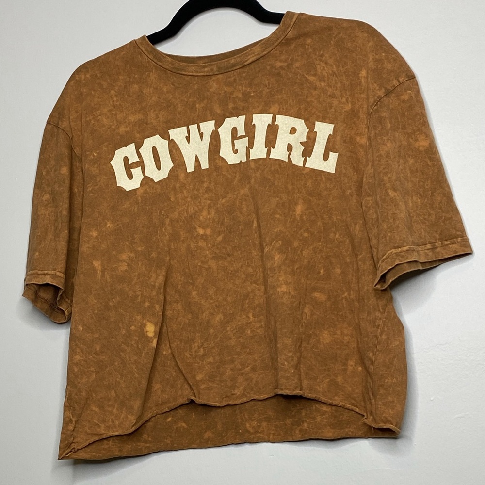 Social Culture- Acid Wash crop tee- Small